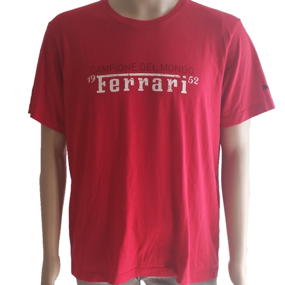 Puma Other - Puma X Ferrari Red Vintage Throwback T Shirt Sz XL